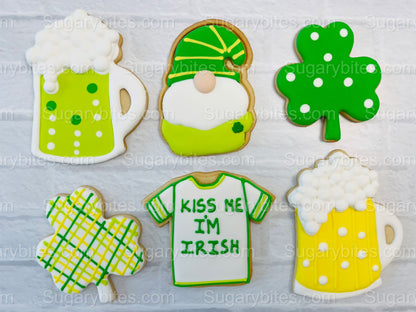 St Patricks Day Cookie Decorating Kit St. Patrick’s Day DIY Cookie Kit, **INCLUDES 24 ITEMS** (Large Cookies), Included Deluxe Sprinkles