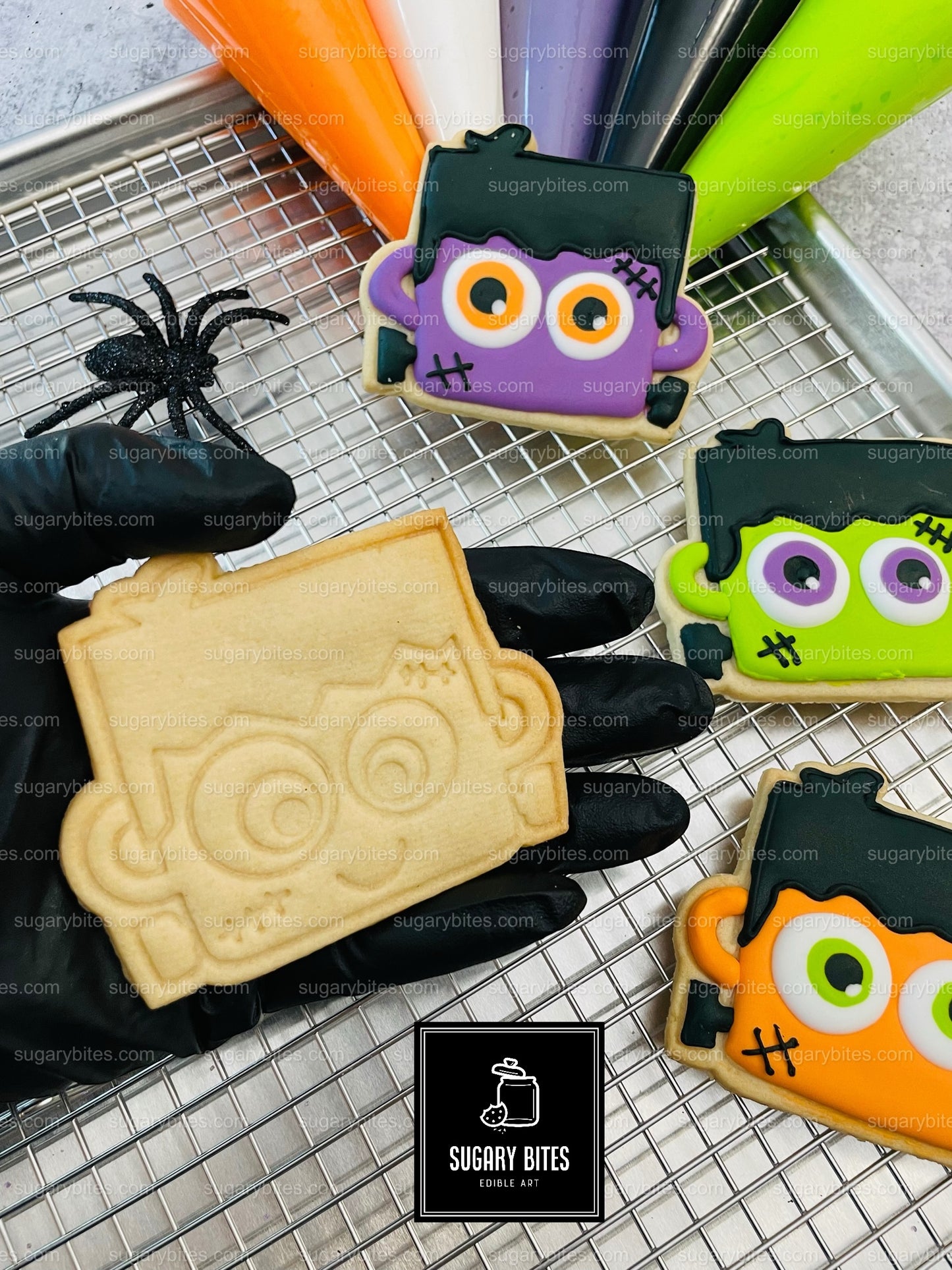 Halloween Cookie Decorating Kit, DIY Cookie Kit, (Large Cookies) ***INCLUDES 24 ITEMS*** With 4 Icing Bags & 3 Deluxe Sprinkles!!!