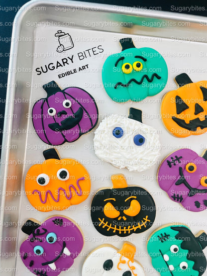 Halloween Cookie Decorating Kit, DIY Cookie Kit, (Large Cookies) ***INCLUDES 24 ITEMS*** With 4 Icing Bags & 3 Deluxe Sprinkle!