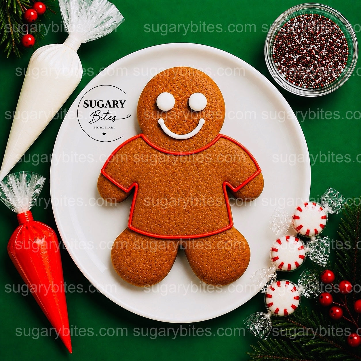 Giant Gingerbread Man Cookie Decorating Kit, 11 Inch Christmas DIY Cookie, Family Holiday Activity, Kids Christmas Gift