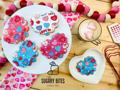 Valentine’s Day Cookie Set, Frenchie Cookie Set, Valetines Gift,**SET of 12 Cookies**
