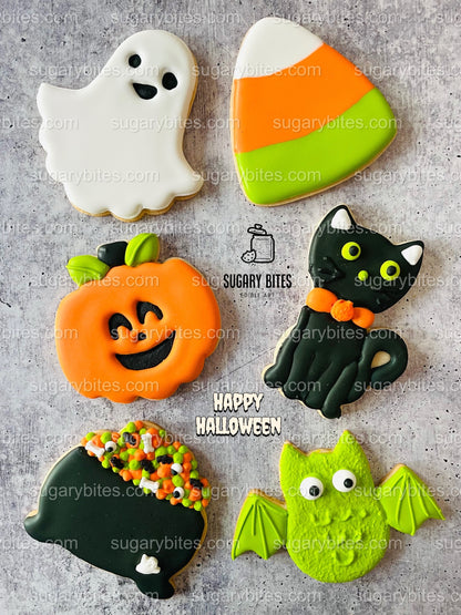 Halloween Cookie Decorating Kit, DIY Cookie Kit, (Large Cookies) ***INCLUDES 24 ITEMS*** With 4 Icing Bags & 3 Deluxe Sprinkle!!
