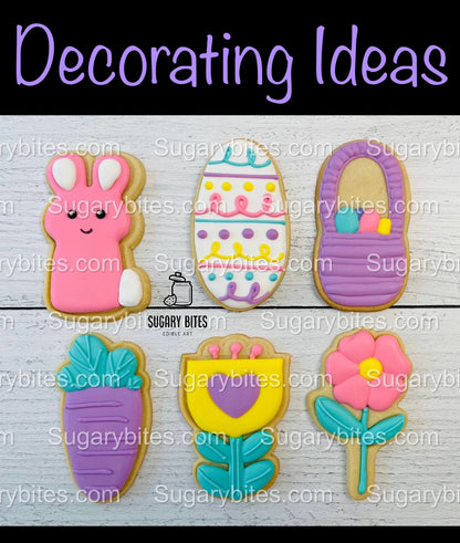 Easter Cookie Decorating Kit, Easter DIY Cookie Kit, **INCLUDES 25 ITEMS** (Large Cookies), Included Deluxe Sprinkles
