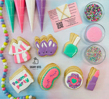 Load image into Gallery viewer, Pajama Party Cookie Decorating Kit, DIY Sleepover Sugar Cookie Kit, **INCLUDES 26 ITEMS**, (Large Cookies)… with Deluxe Sprinkles!!!
