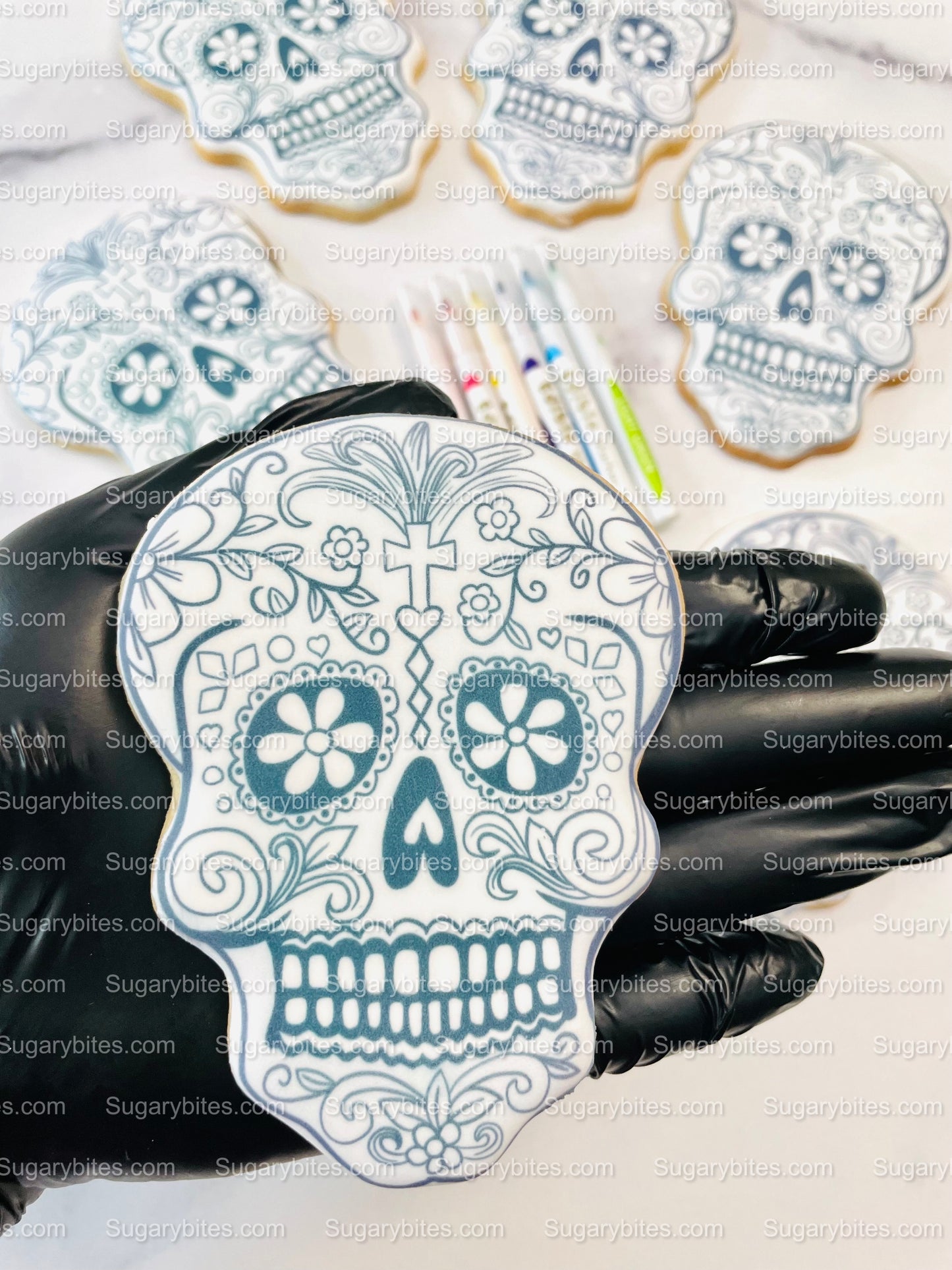 Halloween Cookies, Cookie Coloring Kit 6 or 12 Cookies with 6 Edible Ink Markers!