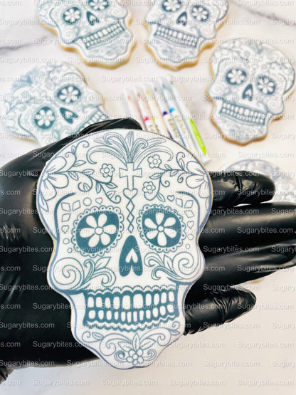 Halloween Cookies, Cookie Coloring Kit 6 or 12 Cookies with 6 Edible Ink Markers!