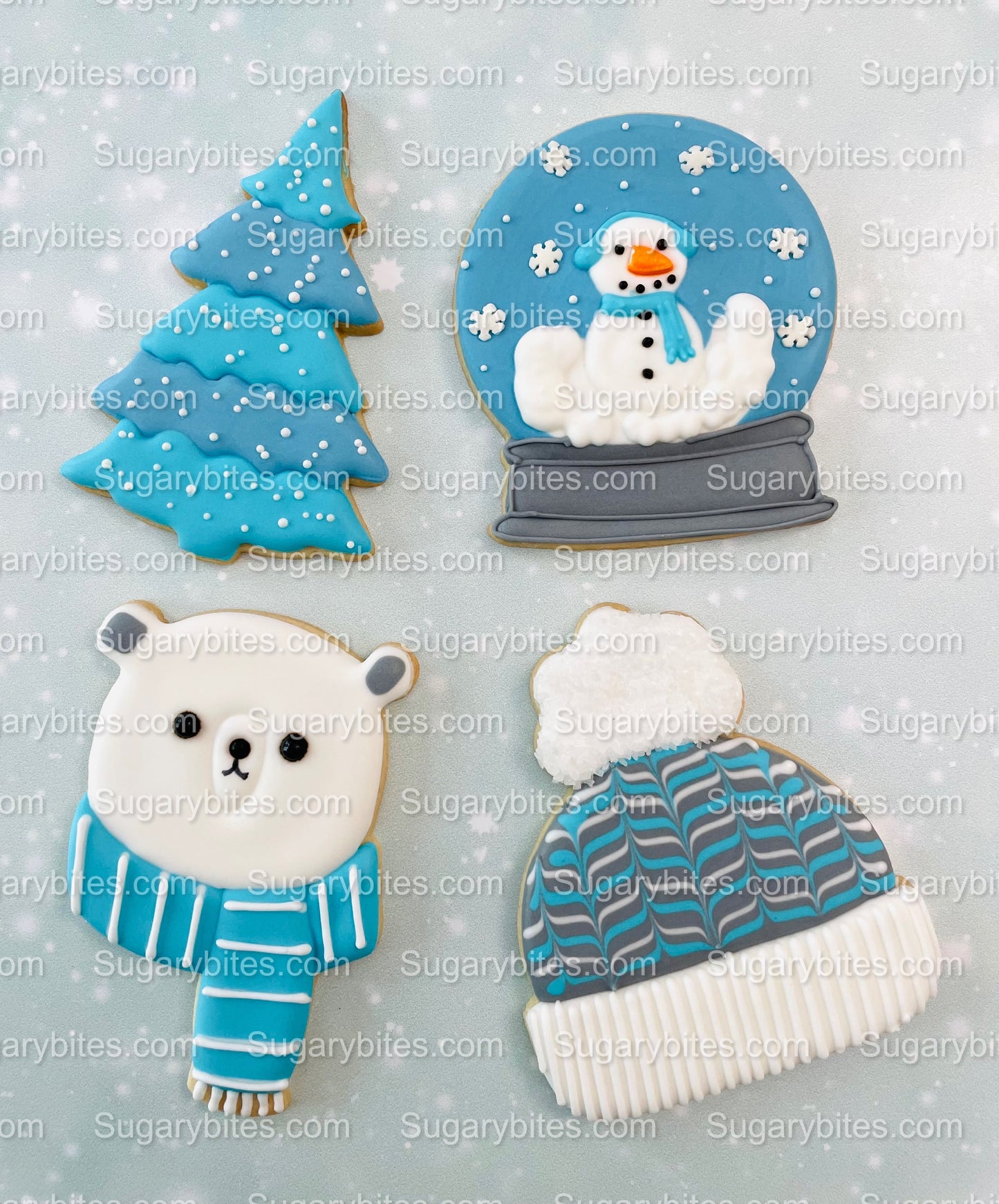 Winter Cookie Decorating Kit, Winter DIY Cookie Kit, (Large Cookies) ***INCLUDES 24 ITEMS*** With 4 Icing Bags & 3 Deluxe Sprinkle!!