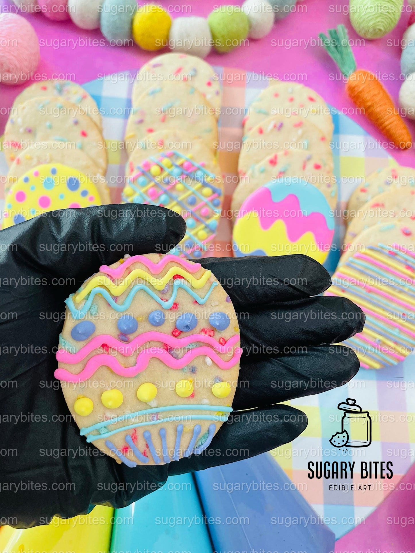 Easter Cookie Decorating Kit, DIY Spring Sugar Cookie Decorating Kit, **INCLUDES 24 ITEMS**, (Large Cookies)… with Deluxe Sprinkles!!!