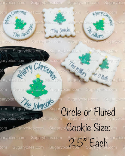 Edible Photo Cookie, Set of 12 Personalized Last Name or Name Edible Cookies, Customizable Printed Cookies, Highly Detailed Edible Image!