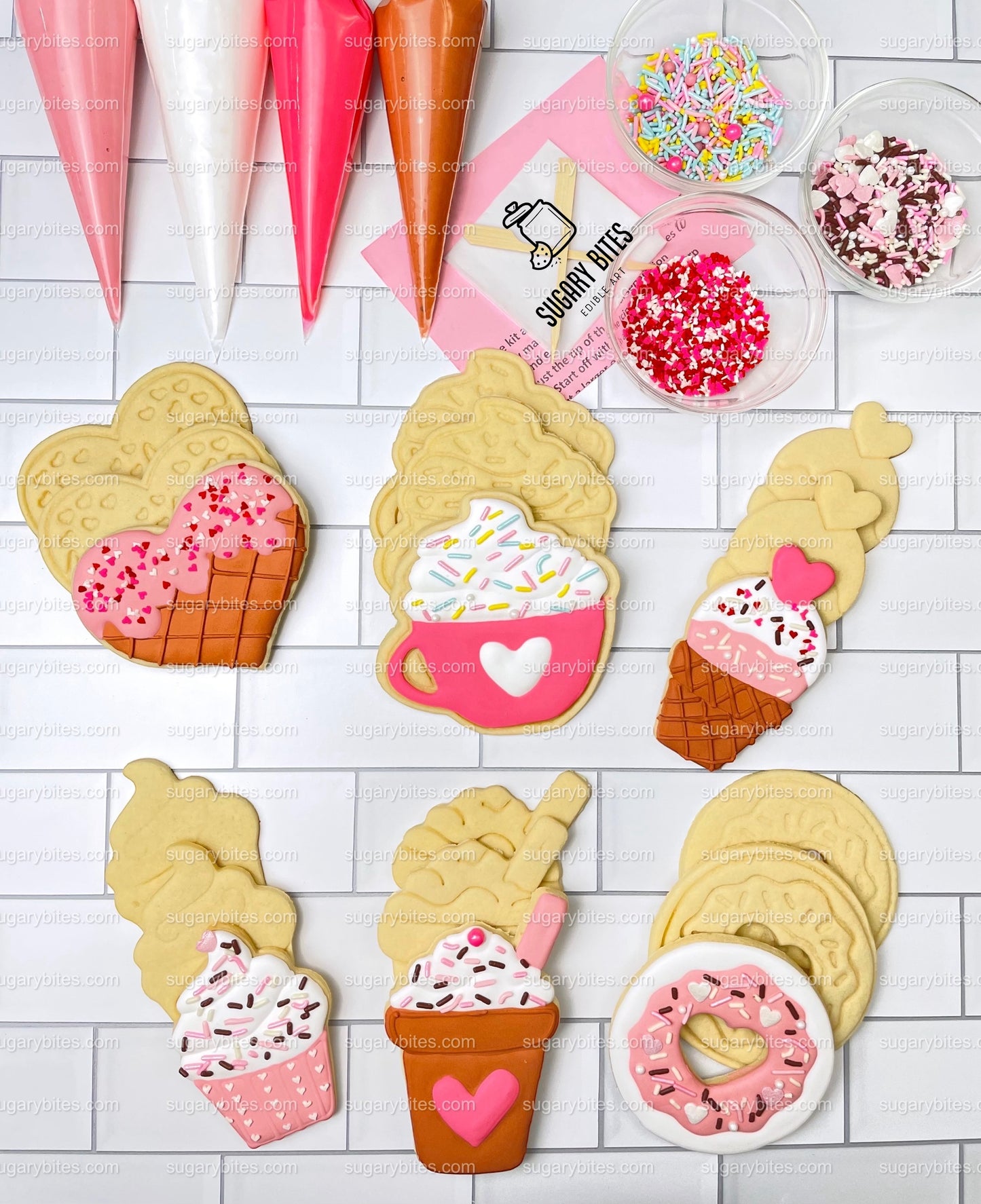Sweet Treat Cookie Decorating Kit, Sweet Treat DIY cookie kit , **INCLUDES 24 ITEMS**, (Large Cookies), Deluxe Sprinkles Included with 4 Icing Bags!!!