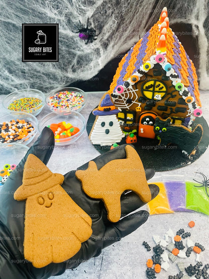 Halloween Haunted House Cookie Decorating Kit, (Large Cookies), ***INCLUDES 35 ITEMS***With 5 Icing Bags & 16 different Deluxe Sprinkles