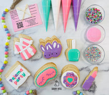 Load image into Gallery viewer, Pajama Party Cookie Decorating Kit, DIY Sleepover Sugar Cookie Kit, **INCLUDES 26 ITEMS**, (Large Cookies)… with Deluxe Sprinkles!!!
