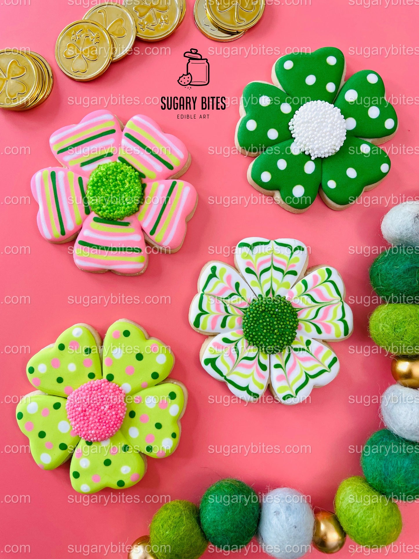 St Patrick’s Day Cookie Decorating Kit, St. Patrick’s Day DIY Cookie Kit, **INCLUDES 24 ITEMS** (Large Cookies), Included Deluxe Sprinkles