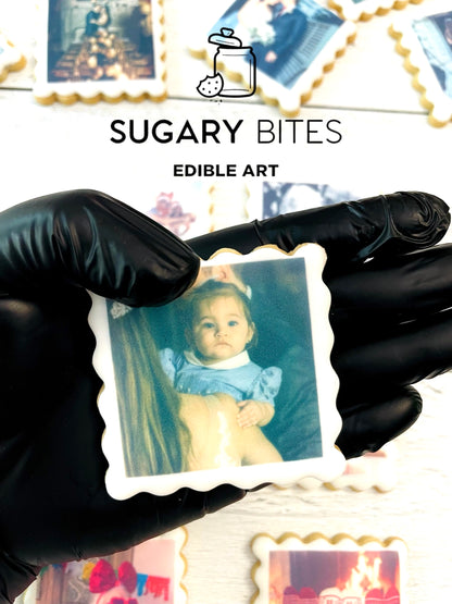 Edible Photo Cookies, Set of 12 Personalized Edible Photo Cookies, Customizable Printed Vanilla Sugar Cookie, Highly Detailed Edible Image!