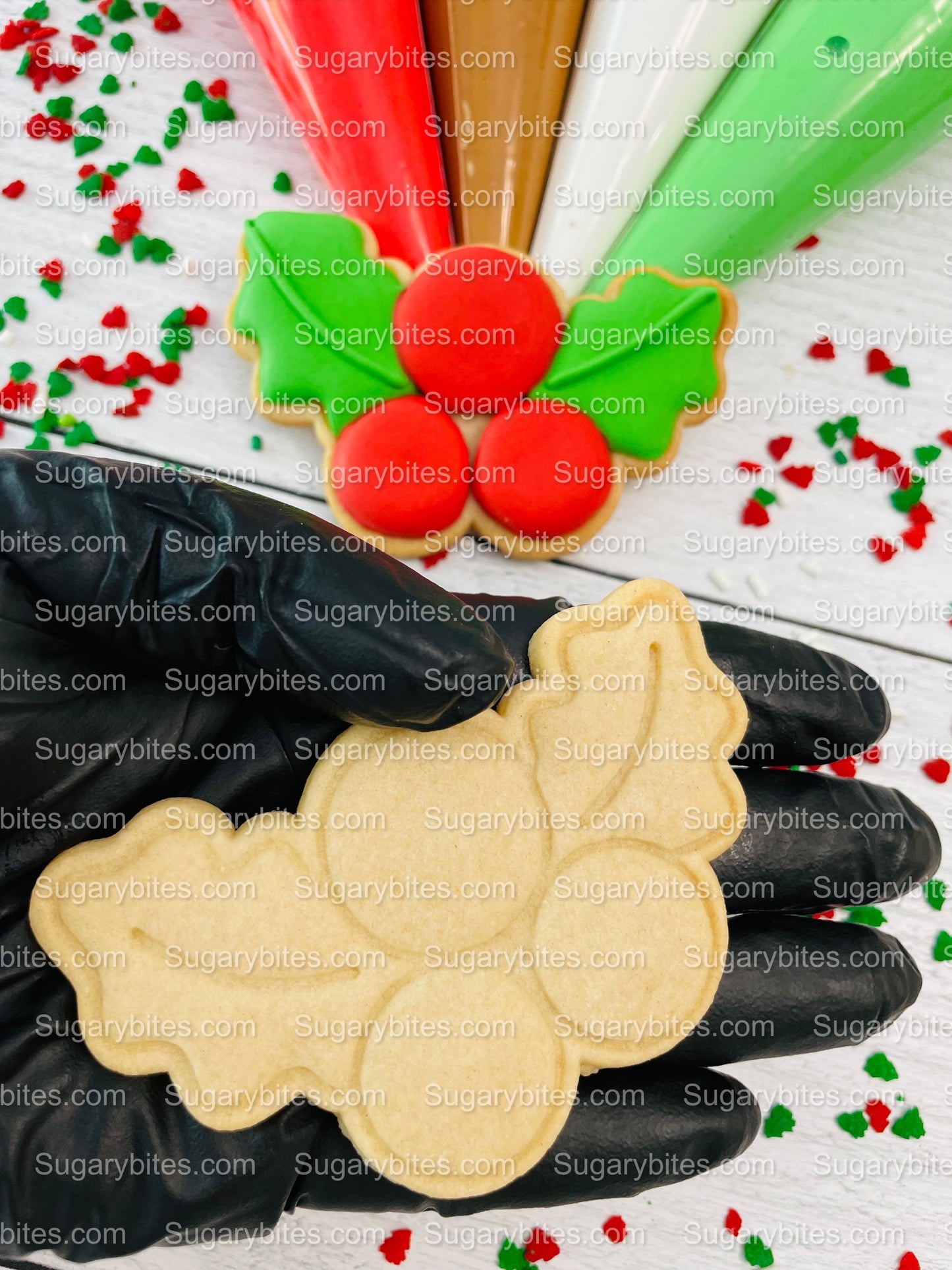 Christmas Cookie Decorating Kit, Christmas DIY Cookie Kit, (Large Cookies), ***INCLUDES 25 ITEMS*** With 5 Icing Bags & 3 Deluxe Sprinkles!