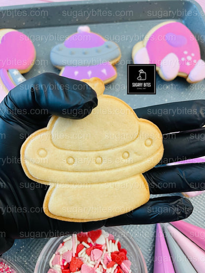 Valentine’s Day Cookie Decorating Kit | Space Cookies | Alien Cookies | Sugar Vanilla or Gluten-Free | INCLUDES 24 ITEMS*(Large Cookies)