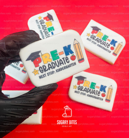 Pre-K Cookies, Pre-K Graduation Gift, Edible Photo Cookies, (Includes 12 Cookies), Pre-K favors, Pre-K Grad.