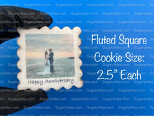 Load image into Gallery viewer, Photo cookies, Set of 12 Personalized Edible Photo Cookies, Custom Cookies, Birthday, Wedding, Holiday, Corporate Gift, Party Favors &amp; more!
