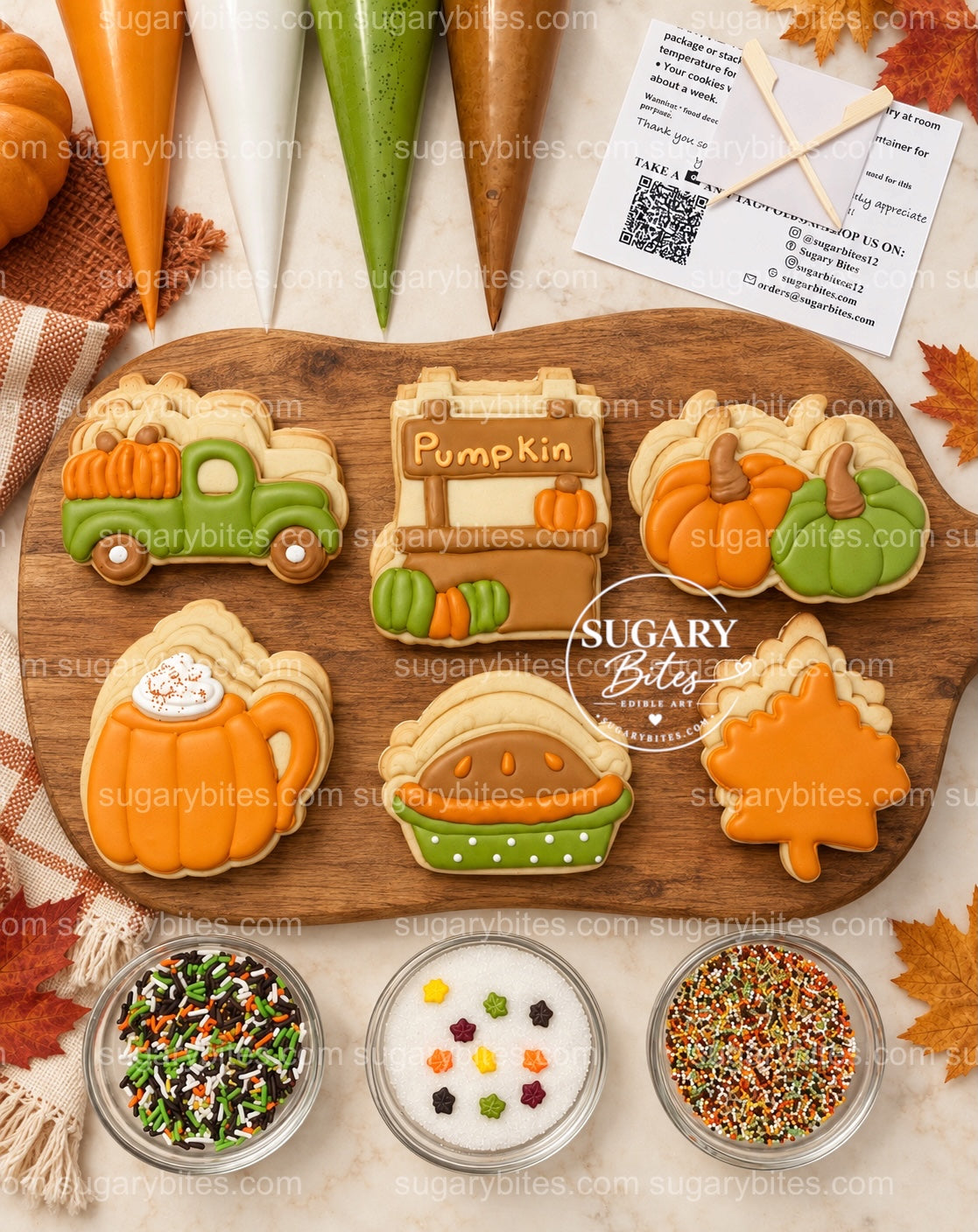 Fall Cookie Decorating Kit, Thanksgiving Cookie Kit, Pumpkin Cookie Kit, Autumn Baking Activity, DIY Family Party, Kids Holiday Gift