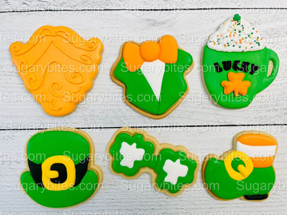 St Patricks Day Cookie Decorating Kit St. Patrick’s Day DIY Cookie Kit, **INCLUDES 23 ITEMS** (Large Cookies), Included Deluxe Sprinkles