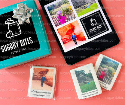 Polaroid Photos, (Large Cookies), Set of 12 Personalized Edible Photo Cookies, Customizable Printed Vanilla Sugar Cookie, Highly Detailed Edible Image!