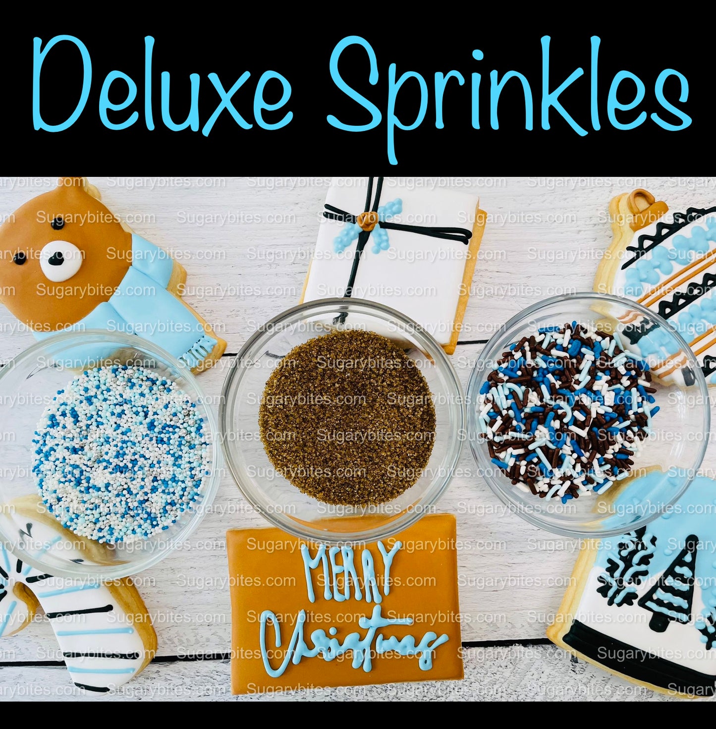 Winter Cookie Decorating Kit, Winter DIY Cookie Kit, (Large Cookies) ***INCLUDES 24 ITEMS*** With 4 Icing Bags & 3 Deluxe Sprinkle!