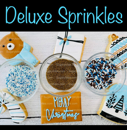 Winter Cookie Decorating Kit, Winter DIY Cookie Kit, (Large Cookies) ***INCLUDES 24 ITEMS*** With 4 Icing Bags & 3 Deluxe Sprinkle!