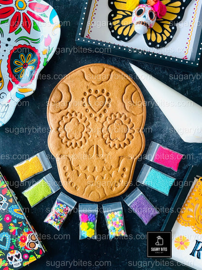 Sugar Skull Cookies, ****11 INCHES Giant Sugar Skull Cookies**** Day of the Dead Skull Cookies!!!