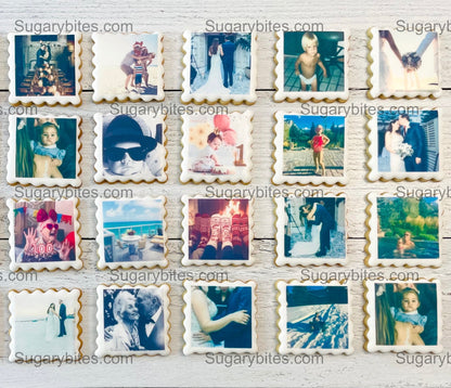 Edible Photo Cookies, Set of 12 Personalized Edible Photo Cookies, Customizable Printed Vanilla Sugar Cookie, Highly Detailed Edible Image!