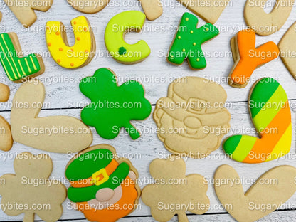 St Patrick’s Day Cookie Decorating Kit, St. Patrick’s Day DIY Cookie Kit, **INCLUDES 26 ITEMS** , Included Deluxe Sprinkles