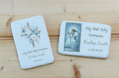 Baptism, Christening, Communion Cookies, First Communion, Custom First Communion, Communion Cookies (12 Decorated Cookies)