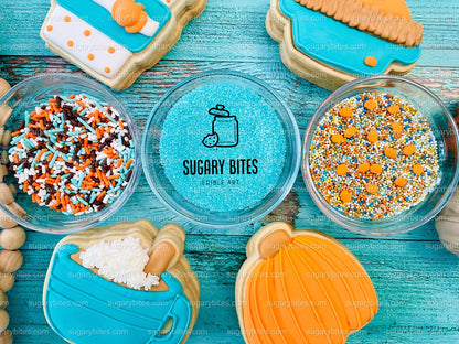 Fall Cookie Decorating Kit, Thanksgiving DIY Cookie Kit, (Large Cookies) ***INCLUDES 24 ITEMS*** With 4 Icing Bags & 3 Deluxe Sprinkle!!