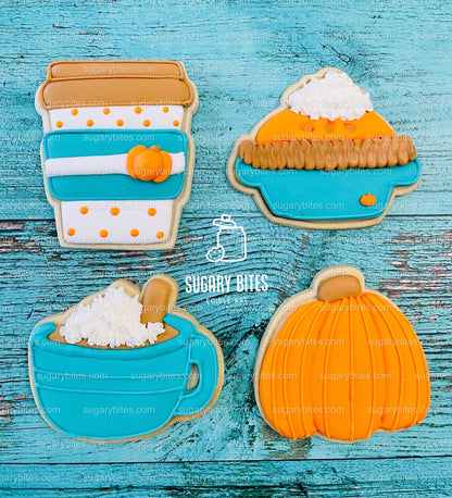 Fall Cookie Decorating Kit, Thanksgiving DIY Cookie Kit, (Large Cookies) ***INCLUDES 24 ITEMS*** With 4 Icing Bags & 3 Deluxe Sprinkle!!