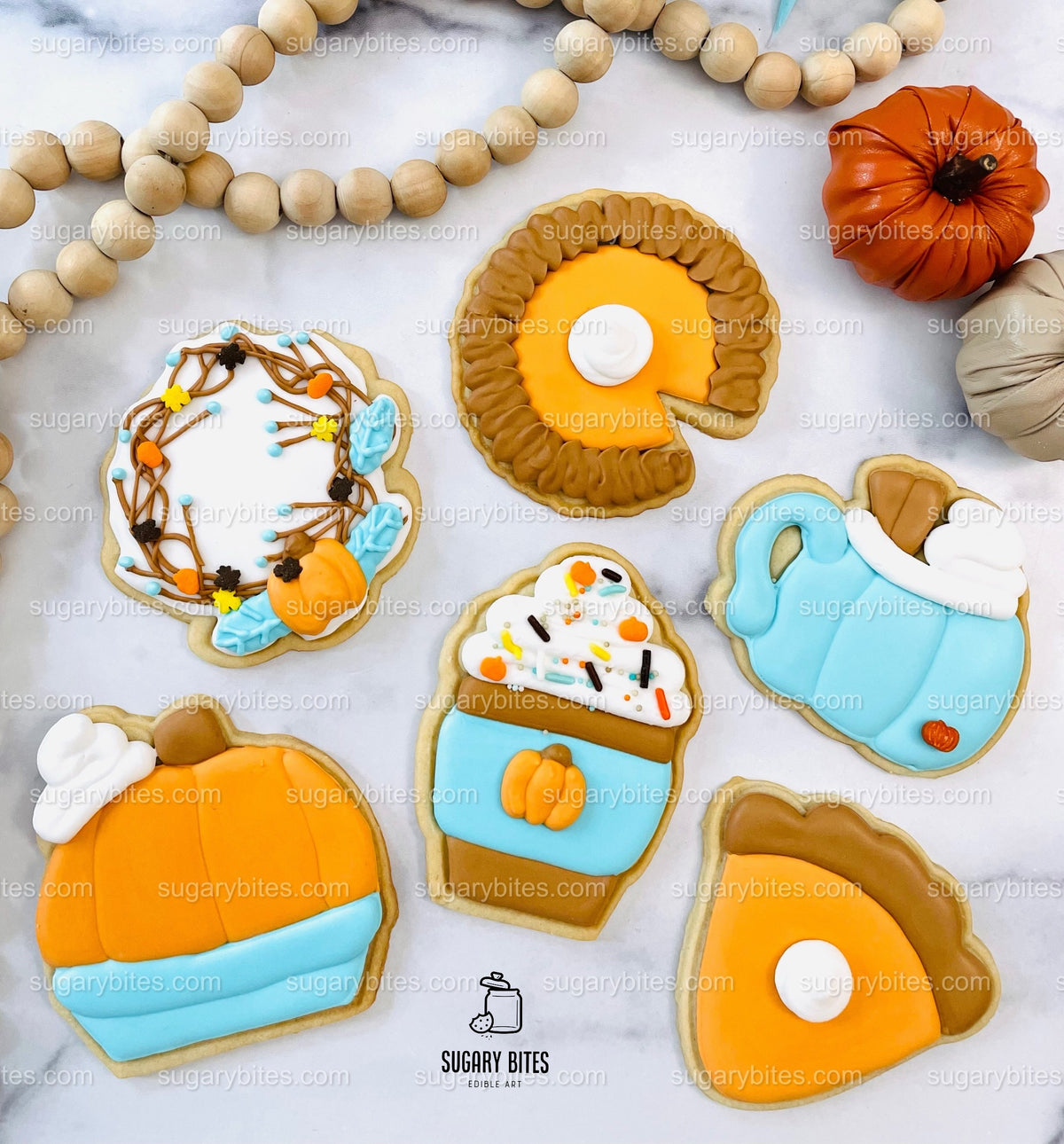 Fall Cookie Decorating Kit, Thanksgiving Cookie Decorating Kit, Fall Cookies, Thanksgiving Cookies ***INCLUDES 24 ITEMS*** (Large Cookies)