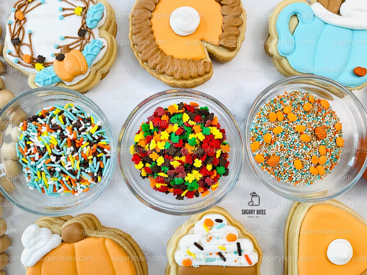 Fall Cookie Decorating Kit, Thanksgiving Cookie Decorating Kit, Fall Cookies, Thanksgiving Cookies ***INCLUDES 24 ITEMS*** (Large Cookies)