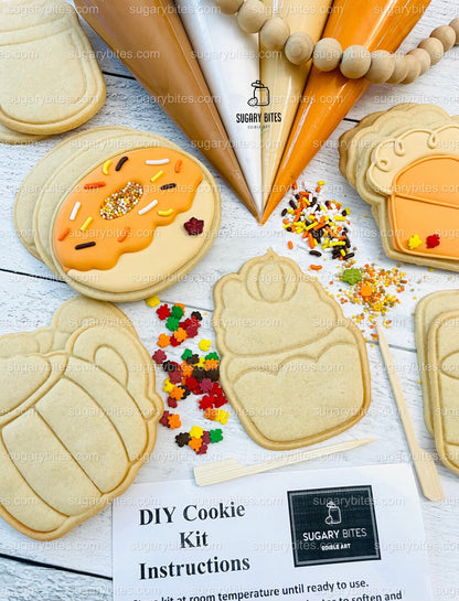 Fall Cookie Decorating Kit, Thanksgiving DIY Cookie Kit, Fall Cookies, Thanksgiving Cookies, ***INCLUDES 24 ITEMS*** (Large Cookies)