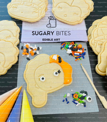 Halloween Cookie Decorating Kit, DIY Cookie Kit, (Large Cookies) ***INCLUDES 24 ITEMS*** With 4 Icing Bags & 3 Deluxe Sprinkle!