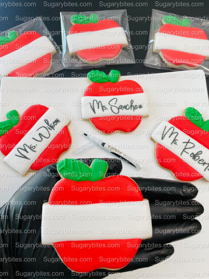 Back to School Cookies | Teacher Appreciation Cookies | Apple cookies | Graduation Cookies | School Cookies … includes a EDIBLE MARKER!