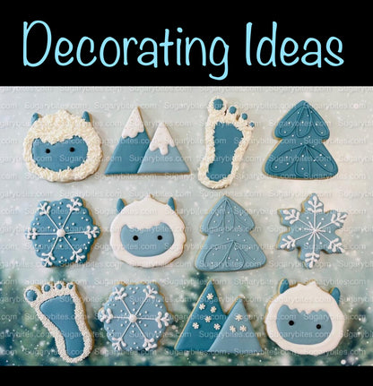 Winter Cookie Decorating Kit, Winter DIY Cookie Kit, (Large Cookies) ***INCLUDES 24 ITEMS*** With 4 Icing Bags & 3 Deluxe Sprinkle!
