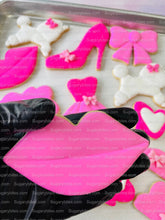 Load image into Gallery viewer, Pink Cookies, Party Favors, (Large Decorated Cookies), includes 14 decorated cookies!
