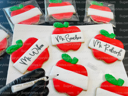 Back to School Cookies | Teacher Appreciation Cookies | Apple cookies | Graduation Cookies | School Cookies … includes a EDIBLE MARKER!