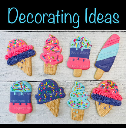 Ice Cream Cookie Decorating Kit, Sweet Treat DIY Cookie Decorating Kit, Zoom Party Favors, **INCLUDES 24 ITEMS**
