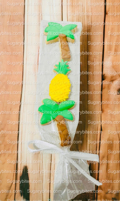 Pineapple Decorated Cookies, Iced Cookies, Palm Royal iced Sugar Cookies … ****5 Assorted Star Sugar Cookie Bags****