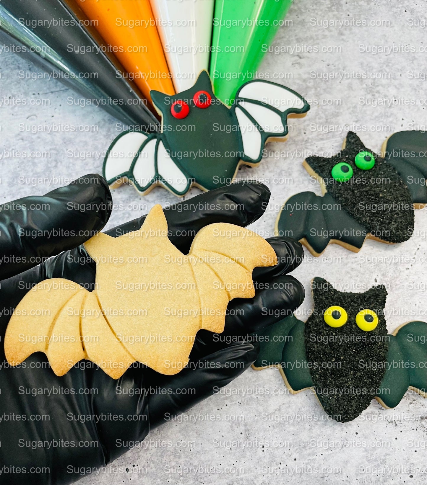 Halloween Cookie Decorating Kit, DIY Cookie Kit, (Large Cookies) ***INCLUDES 24 ITEMS*** With 4 Icing Bags & 3 Deluxe Sprinkle!