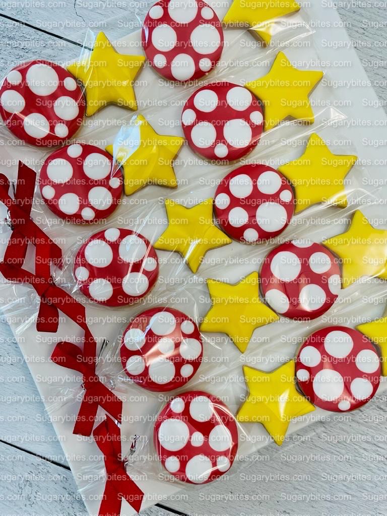 Star Decorated Cookies, Mushroom Iced Cookies, Star iced Sugar Cookies … ****5 Assorted Star Sugar Cookie Bags****