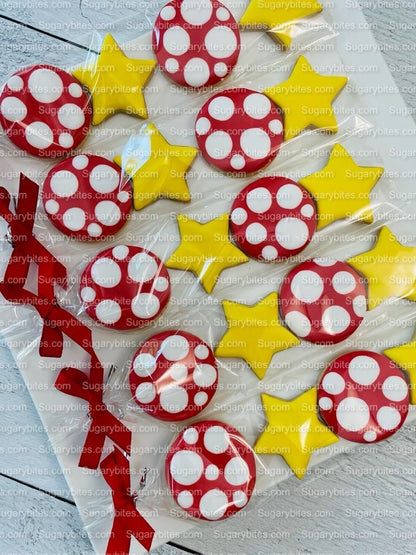 Star Decorated Cookies, Mushroom Iced Cookies, Star iced Sugar Cookies … ****5 Assorted Star Sugar Cookie Bags****