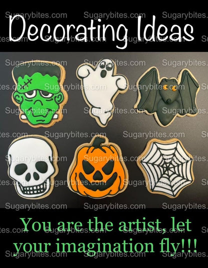 Halloween Cookie Decorating Kit, DIY Cookie Kit, (Large Cookies) ***INCLUDES 24 ITEMS*** With 4 Icing Bags & 3 Deluxe Sprinkle!