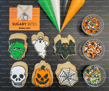 Load image into Gallery viewer, Halloween Cookie Decorating Kit, DIY Cookie Kit, (Large Cookies) ***INCLUDES 24 ITEMS*** With 4 Icing Bags &amp; 3 Deluxe Sprinkle!
