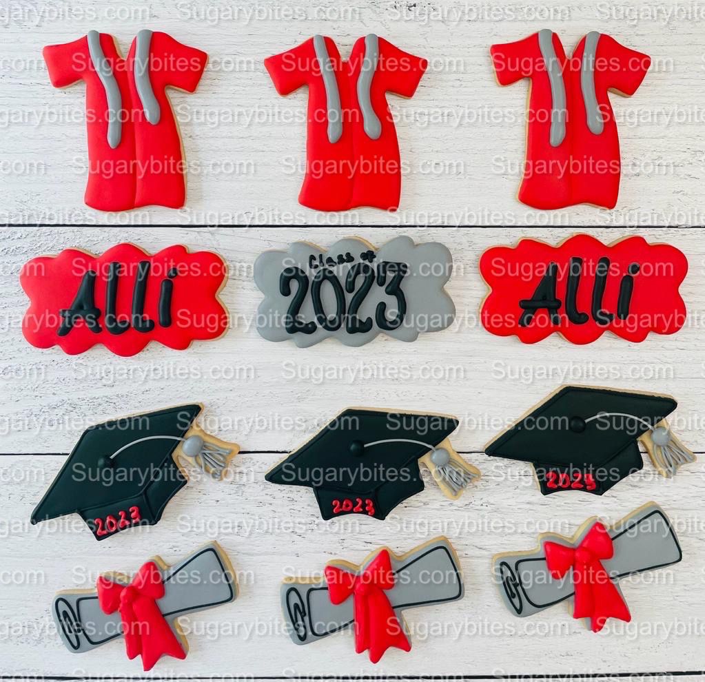 Graduation Cookies, Graduation Party, (Large Cookies), includes 12 decorated cookies!