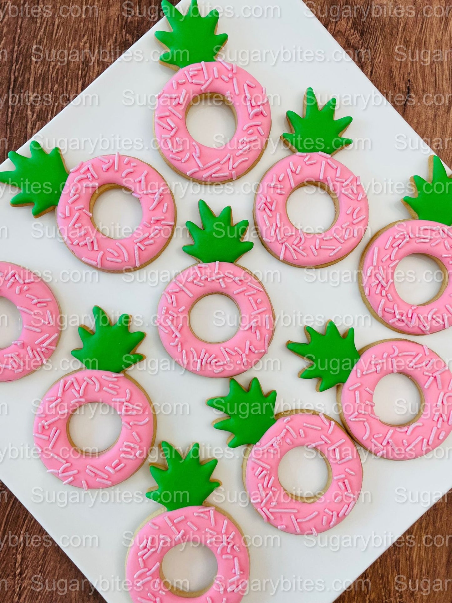 Pineapple Cookies, Pineapple Party, Includes 12 decorated cookies!!